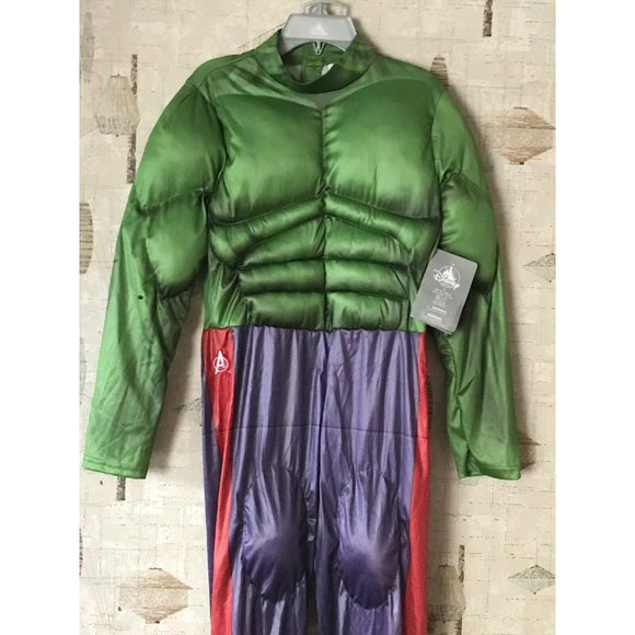New Disney Store Marvel Incredible Halloween Costume W/Mask & Sounds Sz 13 - Picture 5 of 12